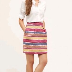 Anthropologie X Morgan Carper High Waist  Embroidered Skirt XL